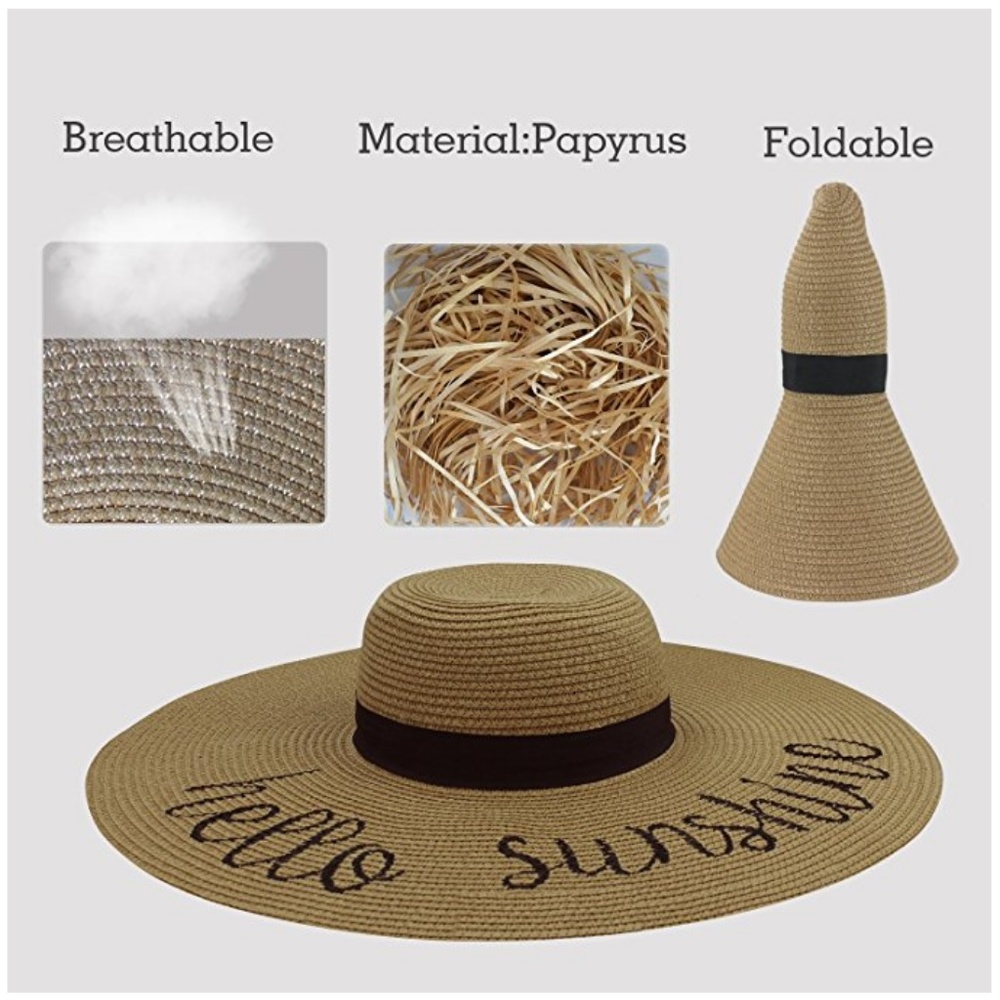 Hello Sunshine Wide Brim Sun Hat - Picture 6 of 6